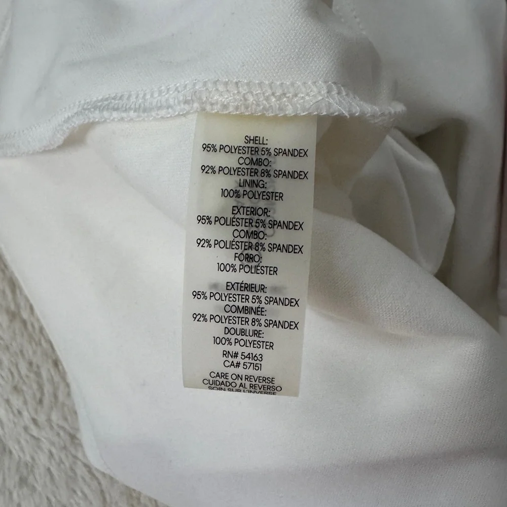 NWT Calvin Klein Marble Print Midi Dress - Cream and Gray - Picture 5 of 10